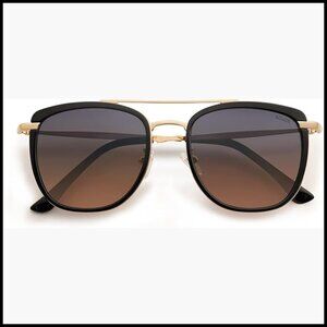 Polarized Aviator Sunglasses with UV400 Protection, Metal and TR90 Frame